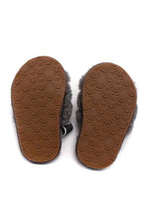 UGG Grey Kids fluffy Slides 4