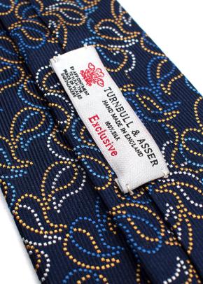 Turnbull Asser Blue Loose Paisley Tie 6