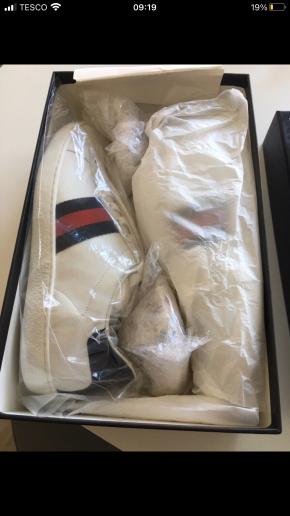 Gucci White Ace Trainers 10