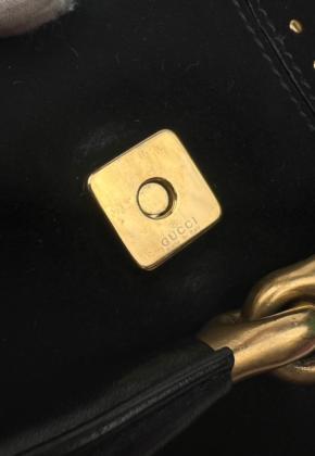 Gucci Tom Ford Black Suede Horsebit Shoulder Bag 6