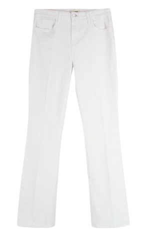 L'Agence White Oriana Straight Leg Jeans 4