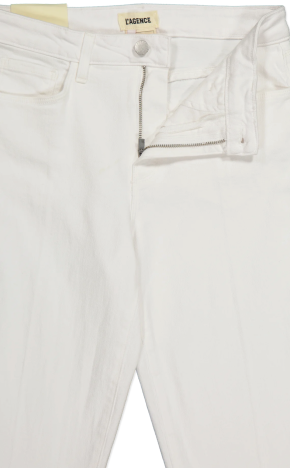 L'Agence White Oriana Straight Leg Jeans 3