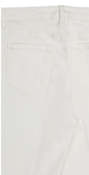 L'Agence White Oriana Straight Leg Jeans 2