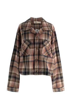 Polo Ralph Lauren Brown Plaid Wool-Blend Tweed Shirt 2