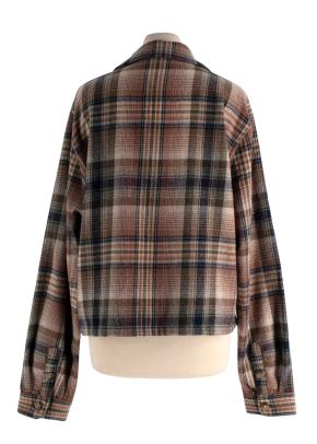Polo Ralph Lauren Brown Plaid Wool-Blend Tweed Shirt 8