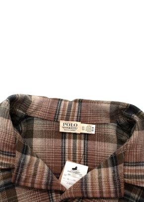 Polo Ralph Lauren Brown Plaid Wool-Blend Tweed Shirt 3