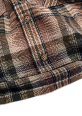 Polo Ralph Lauren Brown Plaid Wool-Blend Tweed Shirt 10