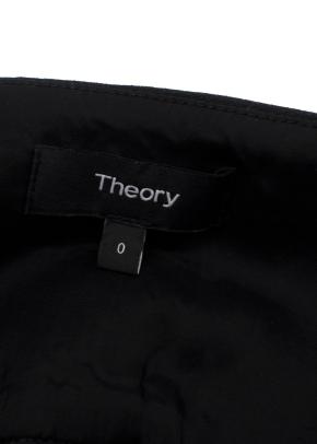 Theory Black Cotton Blend Trousers 6