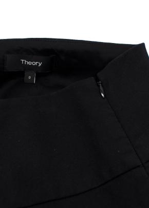Theory Black Cotton Blend Trousers 5