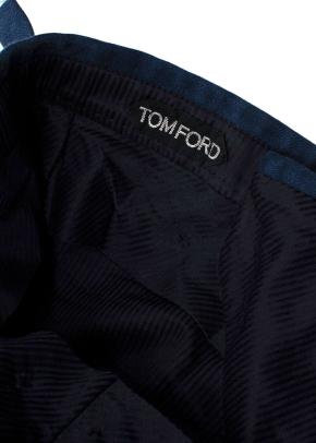 Tom Ford Navy Linen Trousers 3