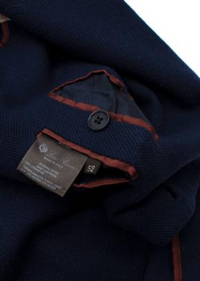 Loro Piana Navy Unlined Loose Blazer 8