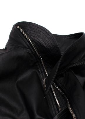 Rick Owens Mollino Biker Leather Jacket In Black 2