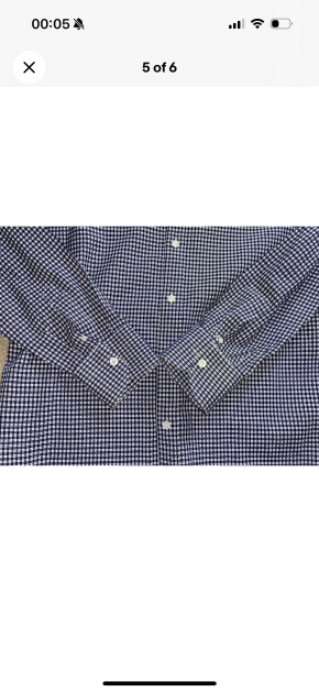 Tom Ford Navy And White Check Cotton Shirt 6