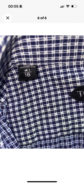 Tom Ford Navy And White Check Cotton Shirt 7