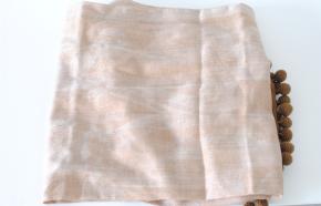 Max Mara Silk Blend Large Shawl With PomPom Trim 7