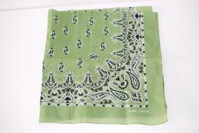 Saint Laurent Pale Green Paisley Bandana Scarf 6