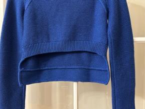 Ferragamo Blue Cotton/Silk Blend Sweater 5