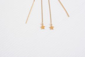 Saint Laurent Gold Metal Star Earrings 4