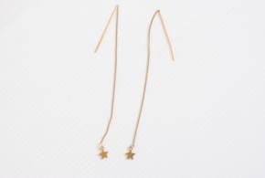 Saint Laurent Gold Metal Star Earrings 3