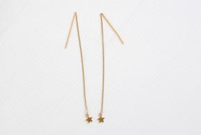 Saint Laurent Gold Metal Star Earrings 6