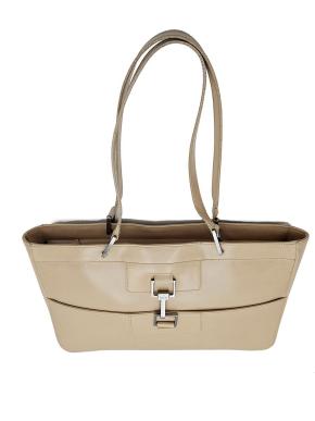 Vintage Jackie Beige Patent Leather Shoulder Bag 9