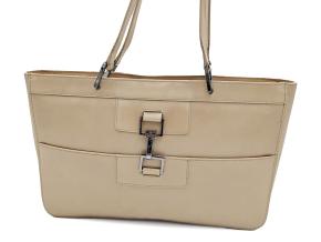 Vintage Jackie Beige Patent Leather Shoulder Bag 2