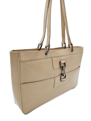 Vintage Jackie Beige Patent Leather Shoulder Bag 8
