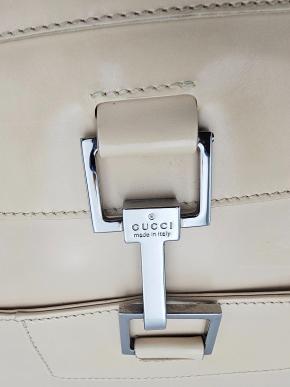 Vintage Jackie Beige Patent Leather Shoulder Bag 12