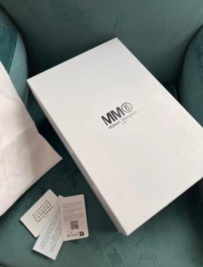 MM6 Black Leather Sandals 5