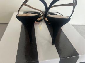 Aquazurra Black Serpentine Sandals 4