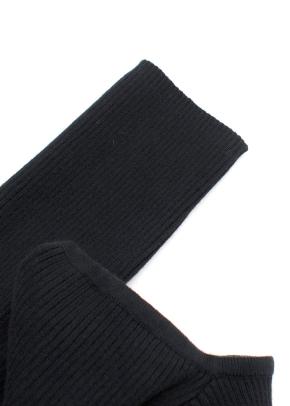 Reformation Black Ribbed Symone Cotton Sweater Dress 5