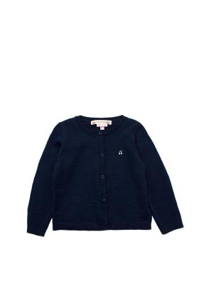 Bonpoint Kids Navy Wool Cardigan 2