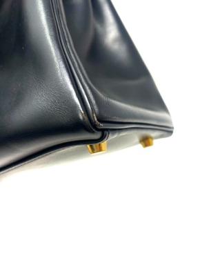 Hermes 1995 Black Box Leather Kelly 35 11
