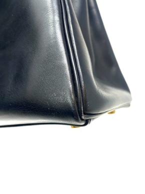 Hermes 1995 Black Box Leather Kelly 35 9