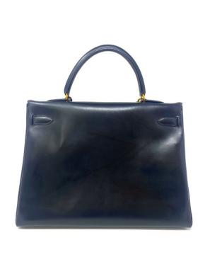 Hermes 1995 Black Box Leather Kelly 35 2