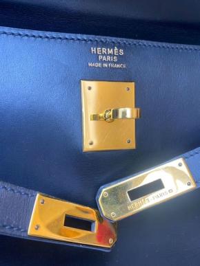 Hermes 1995 Black Box Leather Kelly 35 5