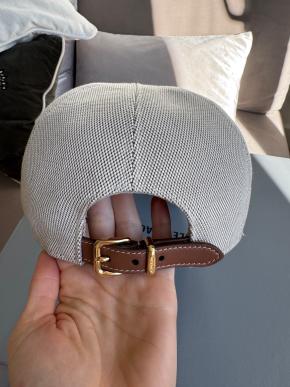 Miu Miu Beige Logo Cotton Cap 3