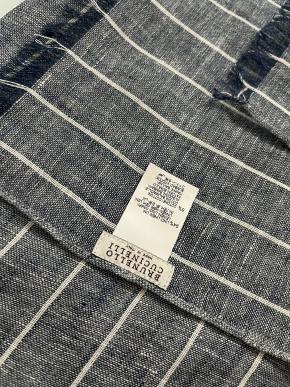 Brunello Cucinelli Striped Linen Amd Cotton Scarf 4