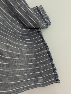 Brunello Cucinelli Striped Linen Amd Cotton Scarf 12