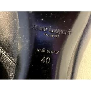 Saint Laurent Babies 90 Black Leather Ankle Boots 6