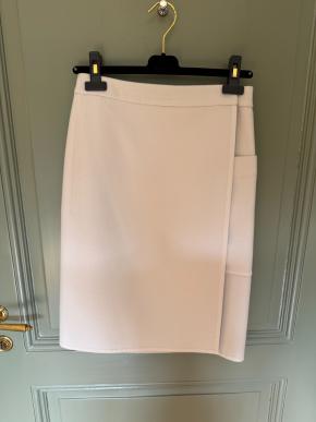 Hermes Pale Blue Cashmere Midi Skirt 3