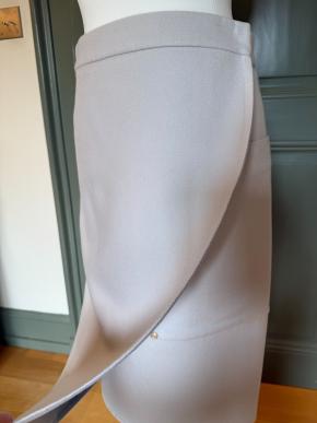 Hermes Pale Blue Cashmere Midi Skirt 9
