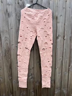Chanel 2014 Baby Pink Wool Blend Leggings 2