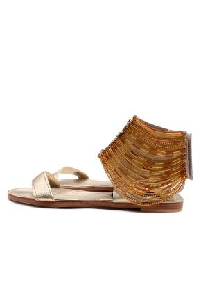 Anna Trzebinski Beaded Gladiator Nappa Leather Flat Sandals 2