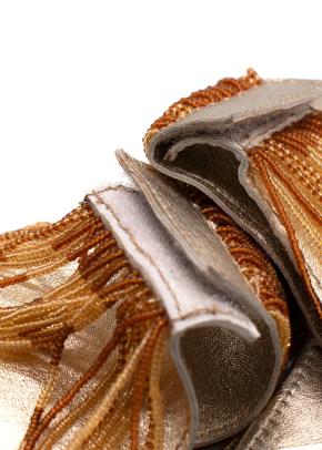 Anna Trzebinski Beaded Gladiator Nappa Leather Flat Sandals 6