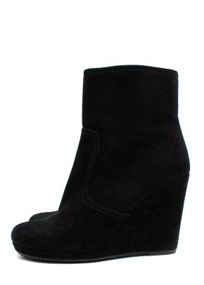 Prada Black Suede Wedge Ankle Boot 3