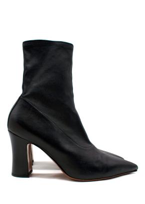 Dries Van Noted Black Leather Pointed Toe Ankle Boot 2
