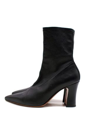 Dries Van Noted Black Leather Pointed Toe Ankle Boot 3
