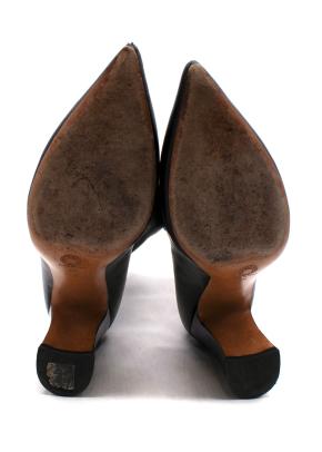 Dries Van Noted Black Leather Pointed Toe Ankle Boot 7