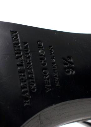 Ralph Lauren Black Wooden Platform Heels 9